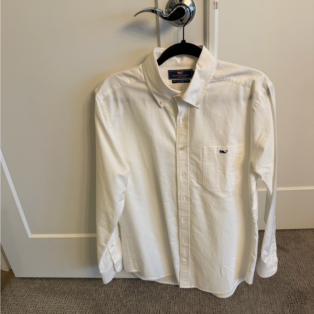Vineyard Vines White Casual Button Down Shirt
